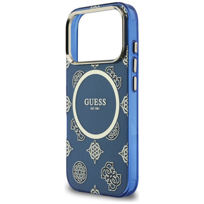MagSafe Case for Apple iPhone 17 Pro, Guess, IML Peony Dot, Blue