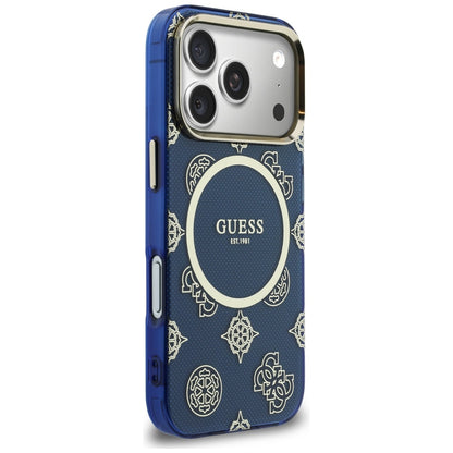 MagSafe Case for Apple iPhone 17 Pro, Guess, IML Peony Dot, Blue