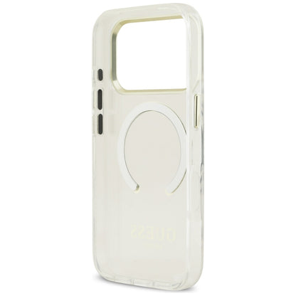 MagSafe hoesje voor Apple iPhone 17 Pro, Guess, Metal Outline, Goud