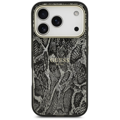 MagSafe hoes voor Apple iPhone 17 Pro, Guess, Python Patroon, Zwart