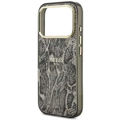 MagSafe hoes voor Apple iPhone 17 Pro, Guess, Python Patroon, Zwart