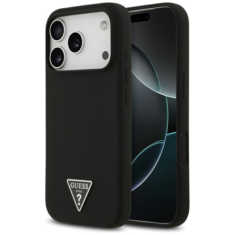 MagSafe hoesje voor Apple iPhone 17 Pro, Guess, Triangle Logo, Zwart