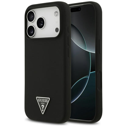 MagSafe hoesje voor Apple iPhone 17 Pro, Guess, Triangle Logo, Zwart