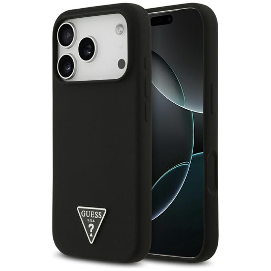 MagSafe hoesje voor Apple iPhone 17 Pro, Guess, Triangle Logo, Zwart