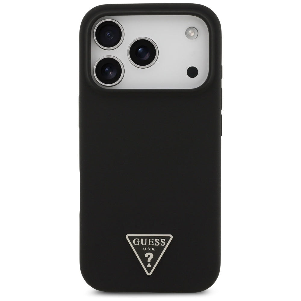 MagSafe hoesje voor Apple iPhone 17 Pro, Guess, Triangle Logo, Zwart
