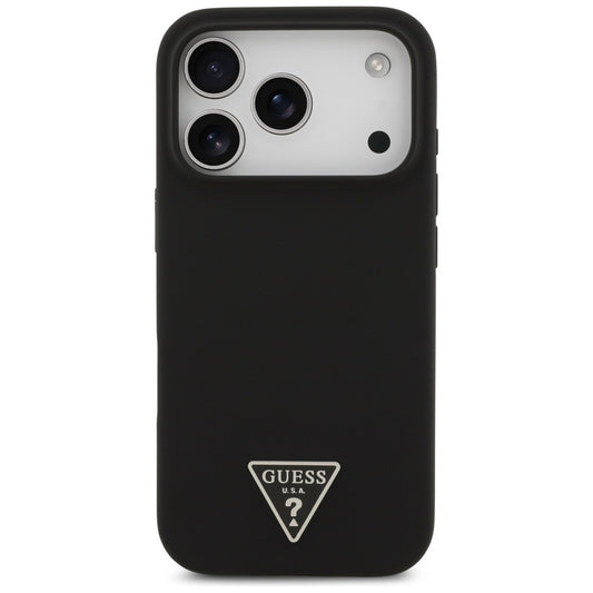 MagSafe hoesje voor Apple iPhone 17 Pro, Guess, Triangle Logo, Zwart