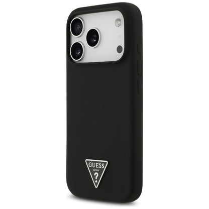 MagSafe hoesje voor Apple iPhone 17 Pro, Guess, Triangle Logo, Zwart