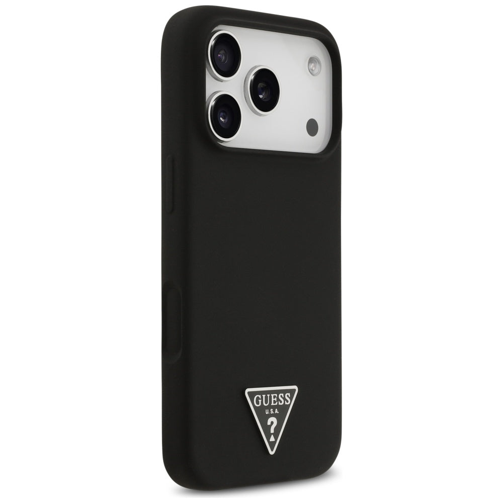 MagSafe hoesje voor Apple iPhone 17 Pro, Guess, Triangle Logo, Zwart