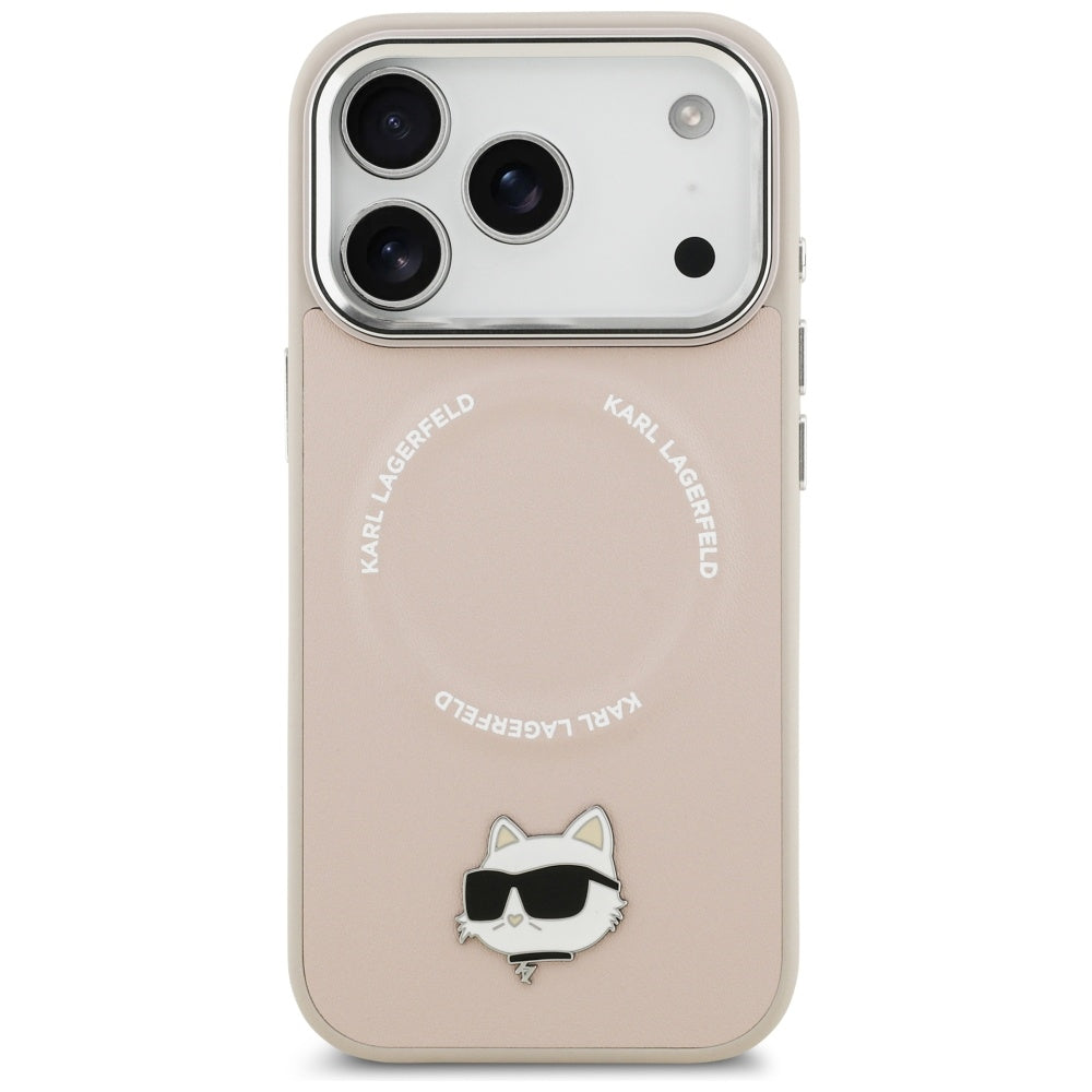 MagSafe hoes voor Apple iPhone 17 Pro, Karl Lagerfeld, Choupette Pin, Roze