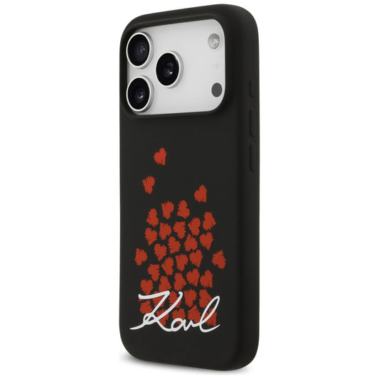MagSafe hoesje voor Apple iPhone 17 Pro, Karl Lagerfeld, Heart Sign Logo, Zwart