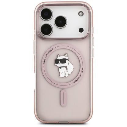 MagSafe hoesje voor Apple iPhone 17 Pro, Karl Lagerfeld, IML Choupette, Roze