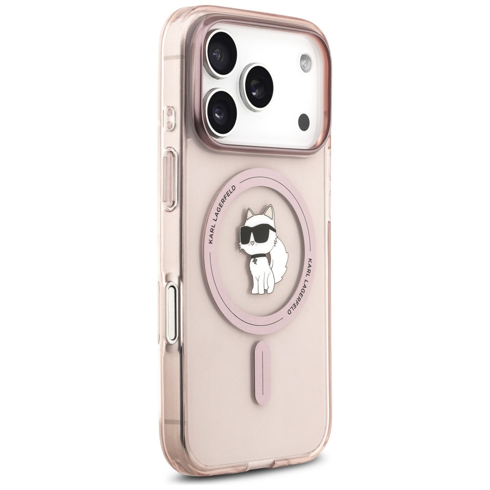 MagSafe hoesje voor Apple iPhone 17 Pro, Karl Lagerfeld, IML Choupette, Roze