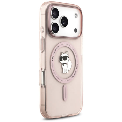 MagSafe hoesje voor Apple iPhone 17 Pro, Karl Lagerfeld, IML Choupette, Roze