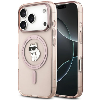MagSafe hoesje voor Apple iPhone 17 Pro, Karl Lagerfeld, IML Choupette, Roze