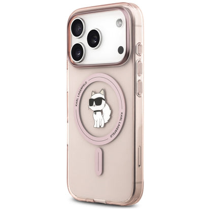 MagSafe hoesje voor Apple iPhone 17 Pro, Karl Lagerfeld, IML Choupette, Roze