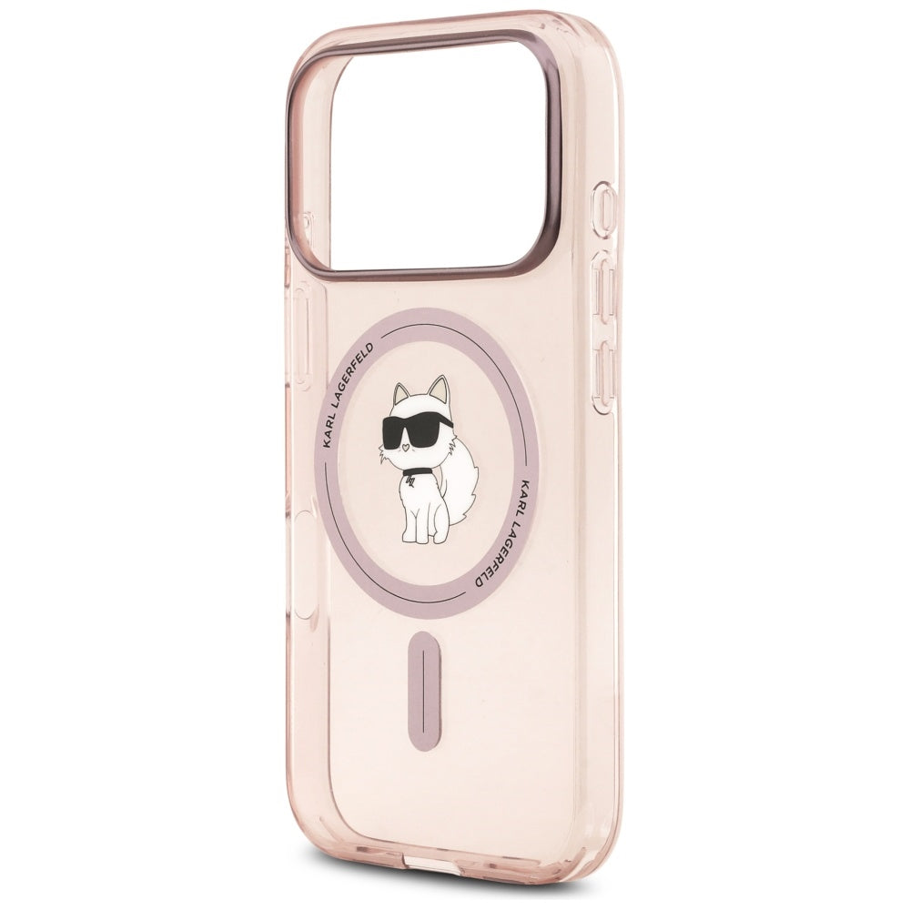 MagSafe hoesje voor Apple iPhone 17 Pro, Karl Lagerfeld, IML Choupette, Roze