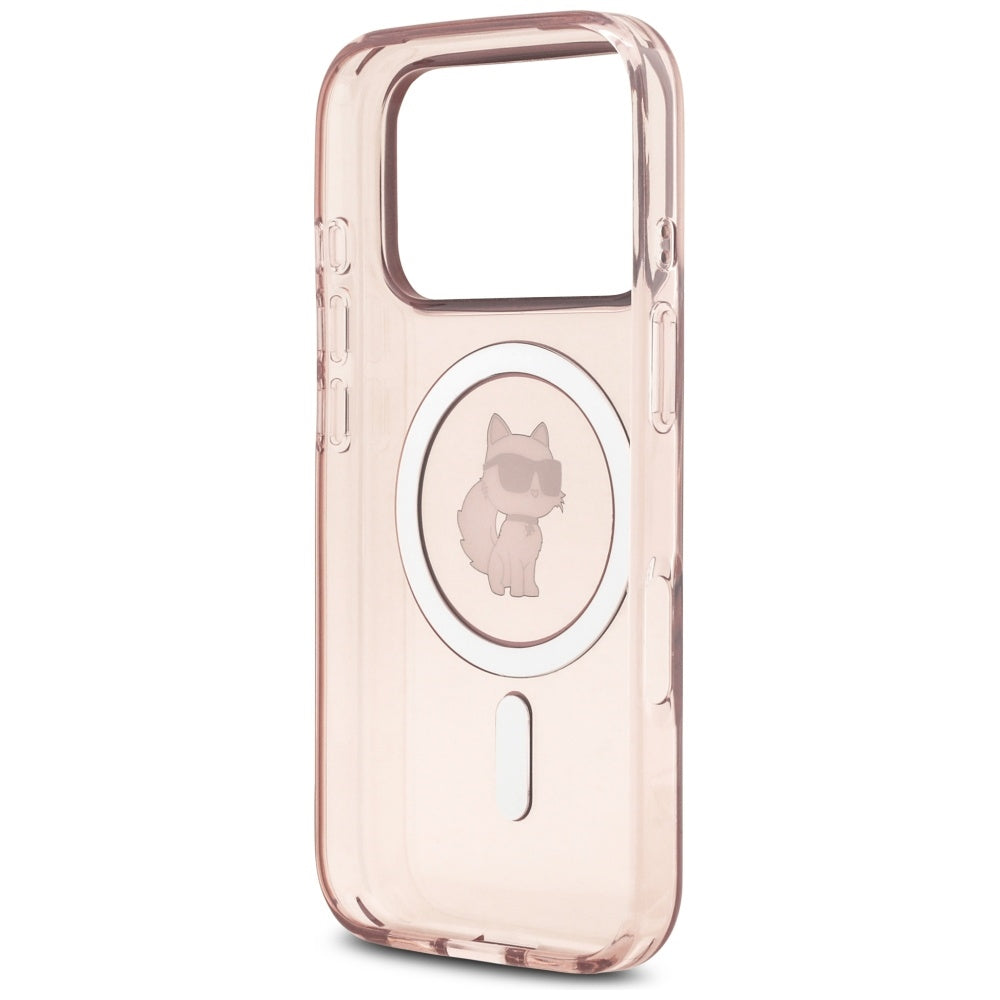 MagSafe hoesje voor Apple iPhone 17 Pro, Karl Lagerfeld, IML Choupette, Roze