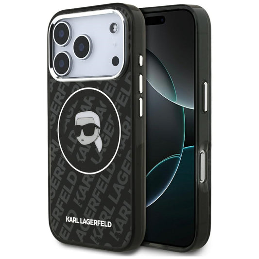 MagSafe Case for Apple iPhone 17 Pro, Karl Lagerfeld, IML Karl's Head, Black