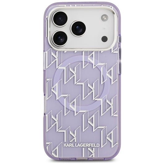 MagSafe hoesje voor Apple iPhone 17 Pro, Karl Lagerfeld, IML KL Monogram, Paars