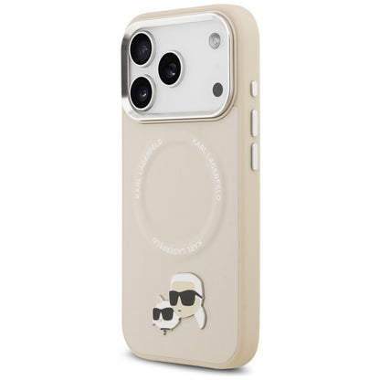 MagSafe Case for Apple iPhone 17 Pro, Karl Lagerfeld, Karl & Choupette Pins, Beige