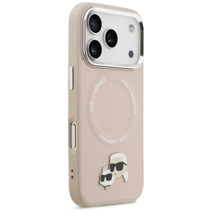 MagSafe Case for Apple iPhone 17 Pro, Karl Lagerfeld, Karl & Choupette Pins, Pink