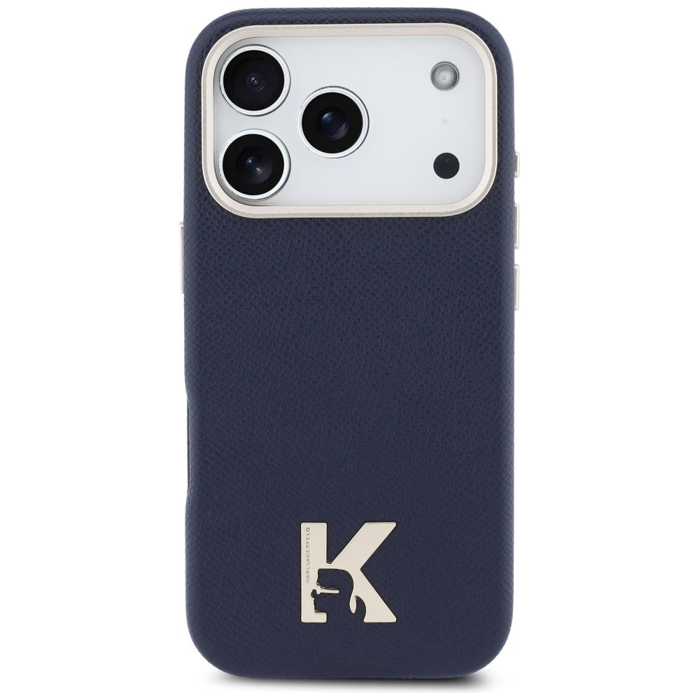 MagSafe hoes voor Apple iPhone 17 Pro, Karl Lagerfeld, Karl Head Logo, Blauw