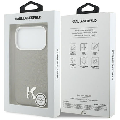 MagSafe Case for Apple iPhone 17 Pro, Karl Lagerfeld, Karl Head Logo, Grey
