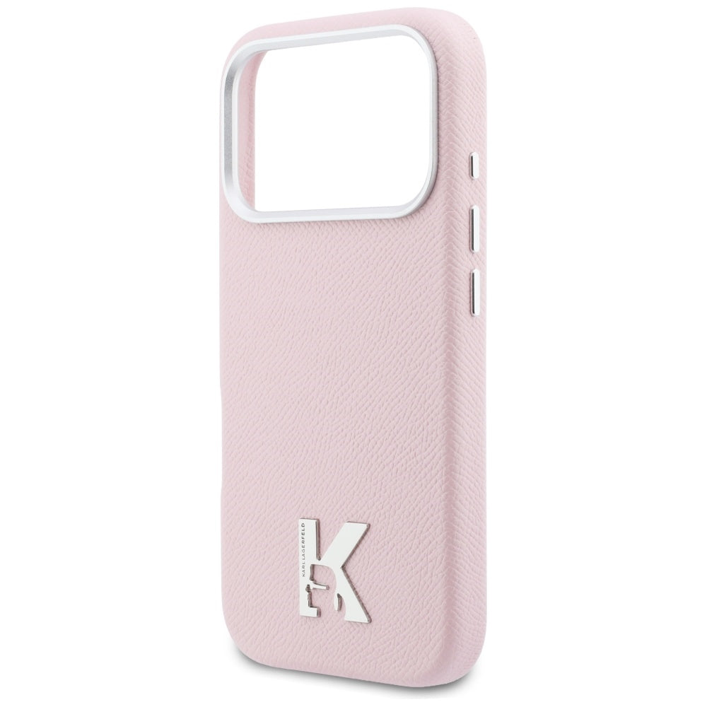 MagSafe Case for Apple iPhone 17 Pro, Karl Lagerfeld, Karl Head Logo, Pink