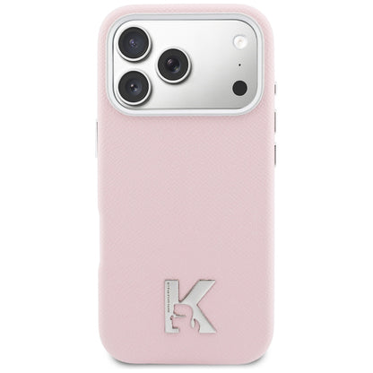 MagSafe Case for Apple iPhone 17 Pro, Karl Lagerfeld, Karl Head Logo, Pink