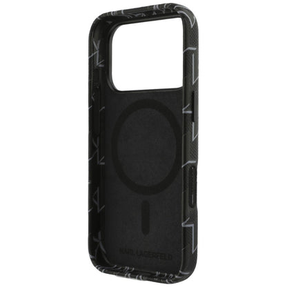 MagSafe hoes voor Apple iPhone 17 Pro, Karl Lagerfeld, KL Monogram Logo, Zwart