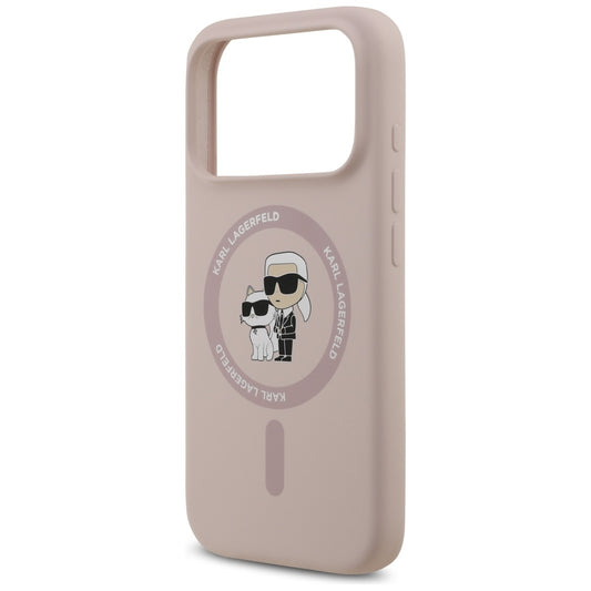 MagSafe Case for Apple iPhone 17 Pro, Karl Lagerfeld, Ring Karl & Choupette, Pink