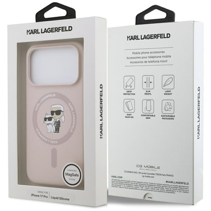 MagSafe Case for Apple iPhone 17 Pro, Karl Lagerfeld, Ring Karl & Choupette, Pink