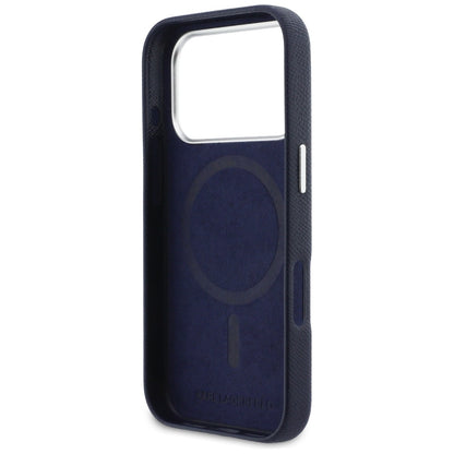 MagSafe hoes voor Apple iPhone 17 Pro, Karl Lagerfeld, Saffiano Karl & Choupette Pins, Blauw