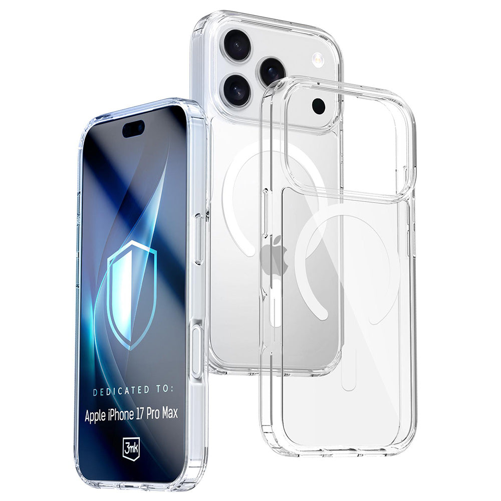 MagSafe hoesje voor Apple iPhone 17 Pro Max, 3MK, Armor MagCase, Transparant
