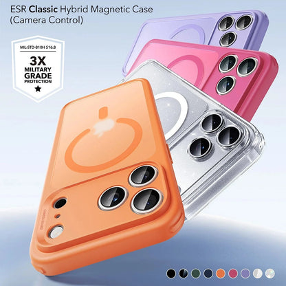 MagSafe hoesje voor Apple iPhone 17 Pro Max, ESR, Classic Hybrid Shimmer, Transparant