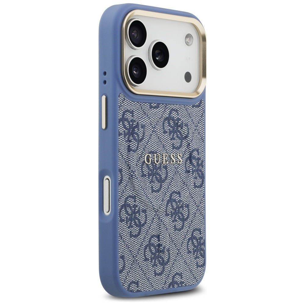 MagSafe hoesje voor Apple iPhone 17 Pro Max, Guess, 4G Classic, Blauw