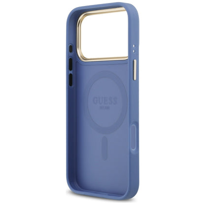 MagSafe hoesje voor Apple iPhone 17 Pro Max, Guess, 4G Classic, Blauw