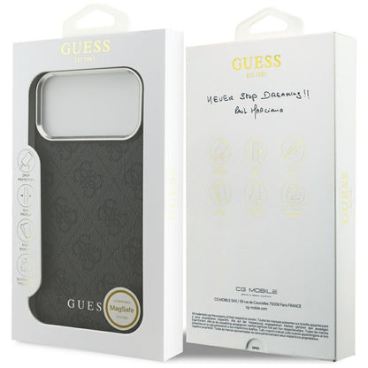 MagSafe hoesje voor Apple iPhone 17 Pro Max, Guess, 4G Classic Logo, Zwart