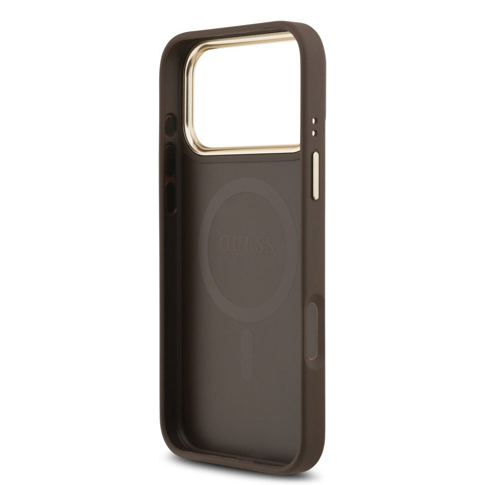 MagSafe hoesje voor Apple iPhone 17 Pro Max, Guess, 4G Classic, Bruin