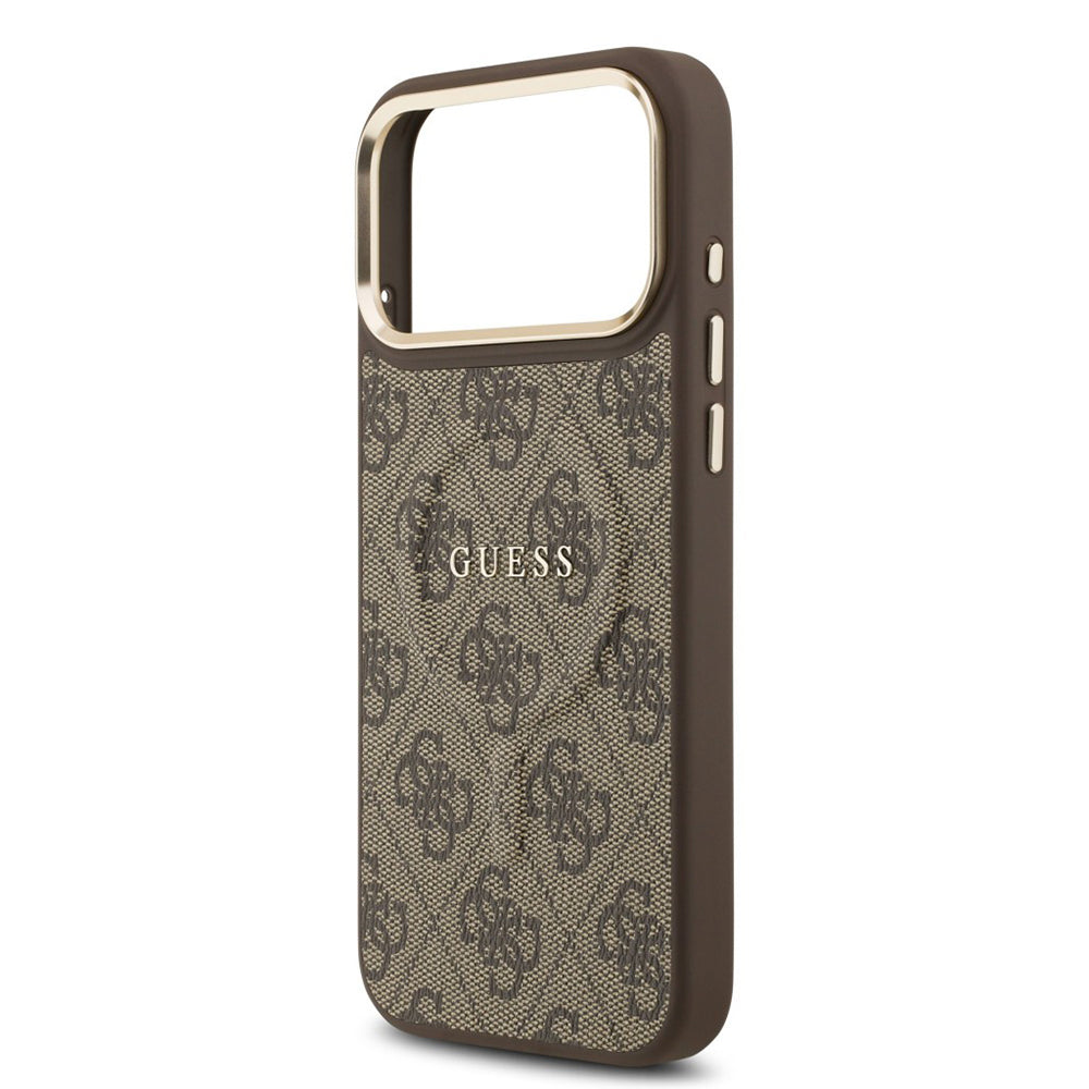 MagSafe hoesje voor Apple iPhone 17 Pro Max, Guess, 4G Classic, Bruin