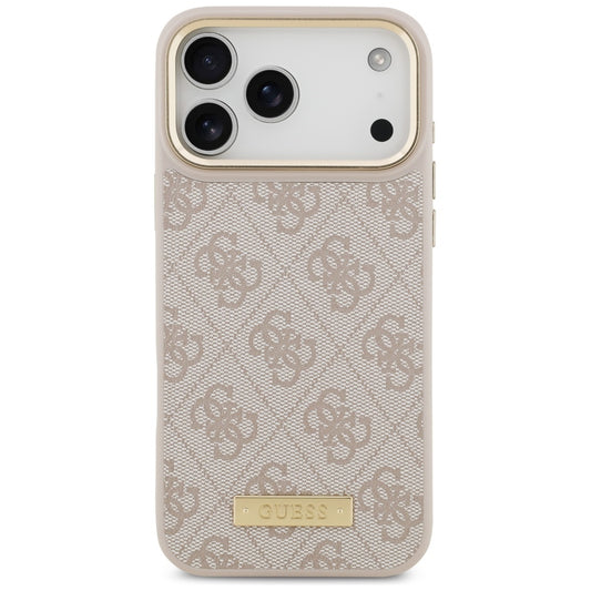 MagSafe hoesje voor Apple iPhone 17 Pro Max, Guess, 4G Logo Plate, Roze