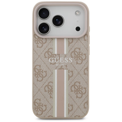 MagSafe hoesje voor Apple iPhone 17 Pro Max, Guess, 4G Printed Stripes, Roze