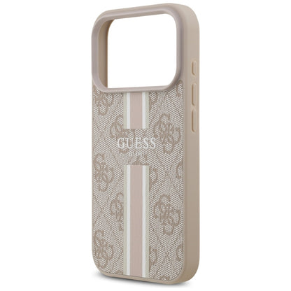 MagSafe hoesje voor Apple iPhone 17 Pro Max, Guess, 4G Printed Stripes, Roze