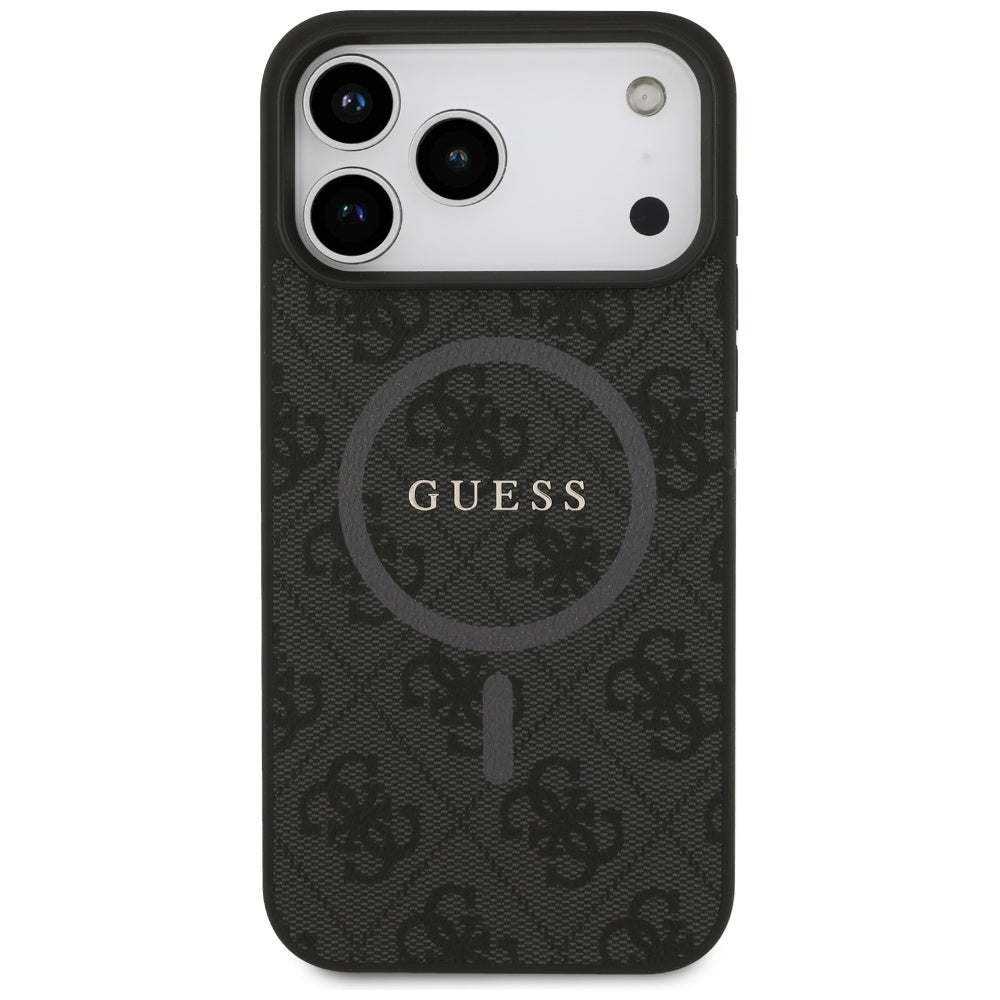 MagSafe hoesje voor Apple iPhone 17 Pro Max, Guess, 4G Ring Classic Logo, Zwart
