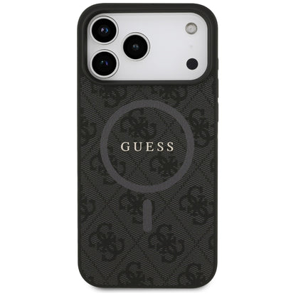 MagSafe hoesje voor Apple iPhone 17 Pro Max, Guess, 4G Ring Classic Logo, Zwart