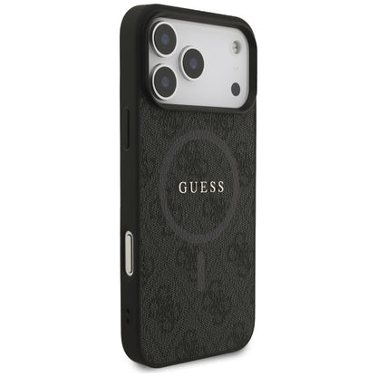MagSafe hoesje voor Apple iPhone 17 Pro Max, Guess, 4G Ring Classic Logo, Zwart