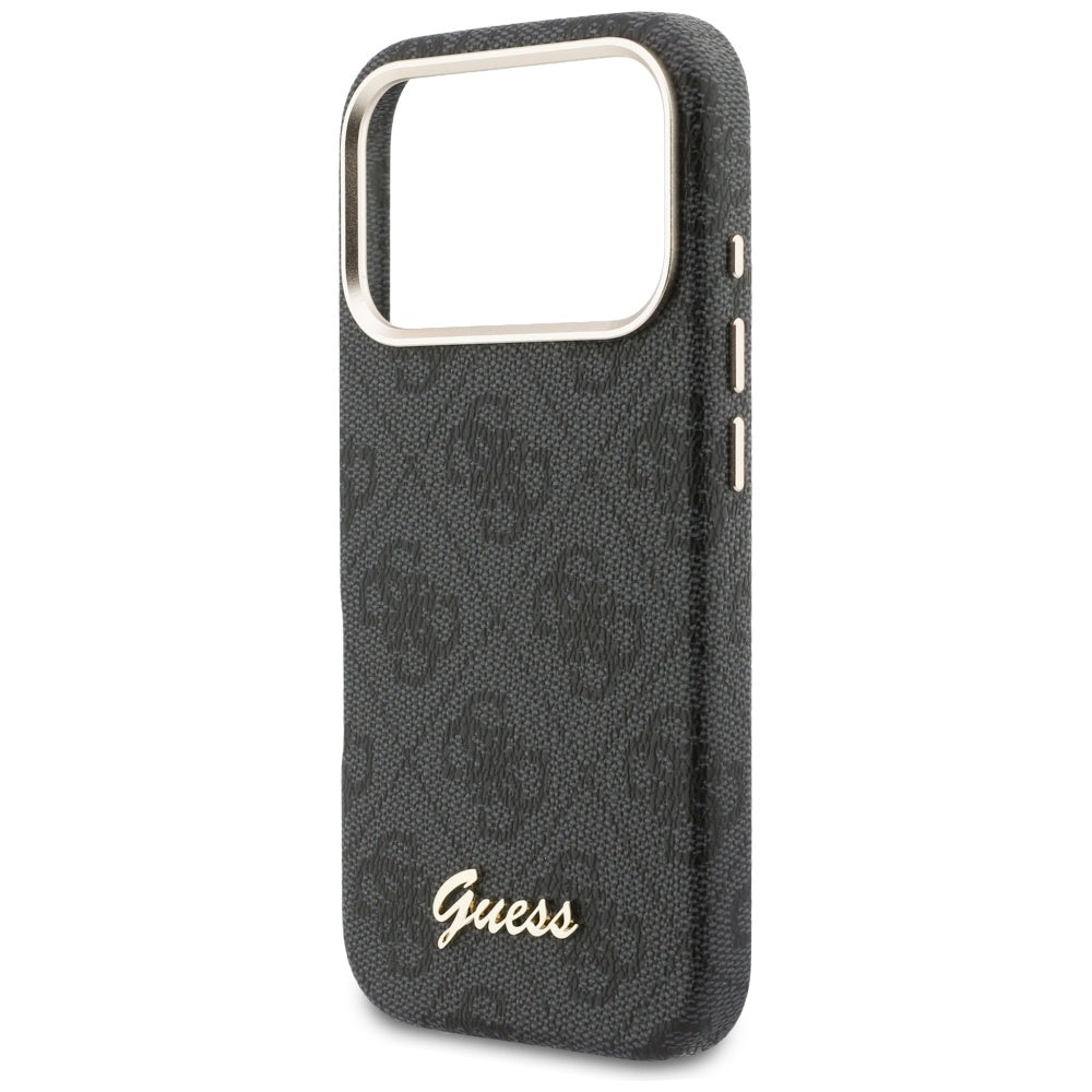 MagSafe hoesje voor Apple iPhone 17 Pro Max, Guess, 4G Script Logo, Zwart