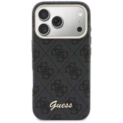 MagSafe hoesje voor Apple iPhone 17 Pro Max, Guess, 4G Script Logo, Zwart