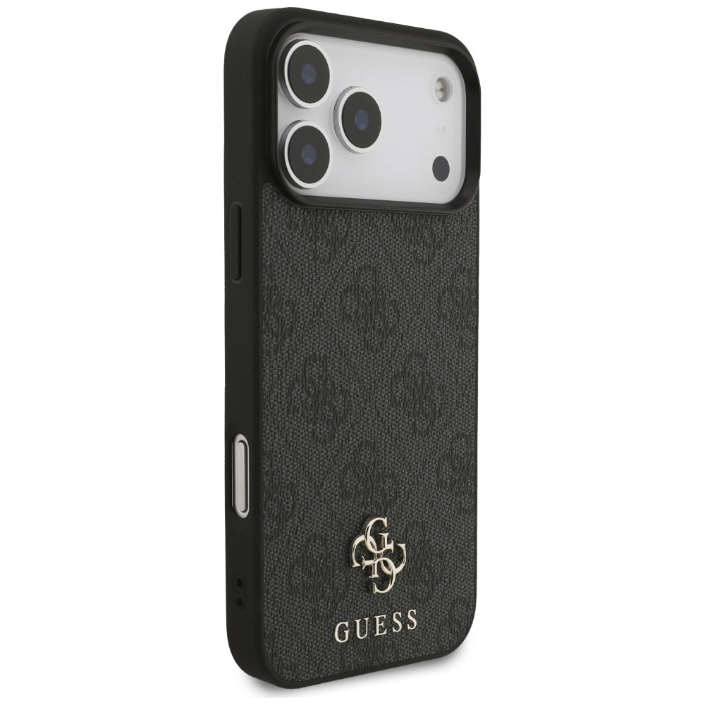 MagSafe hoesje voor Apple iPhone 17 Pro Max, Guess, 4G Small en Classic Logo, Zwart