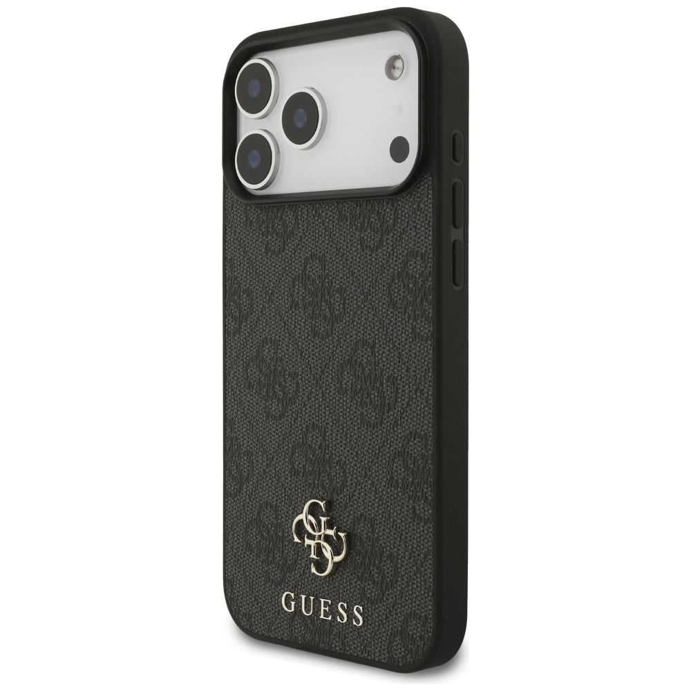 MagSafe hoesje voor Apple iPhone 17 Pro Max, Guess, 4G Small en Classic Logo, Zwart